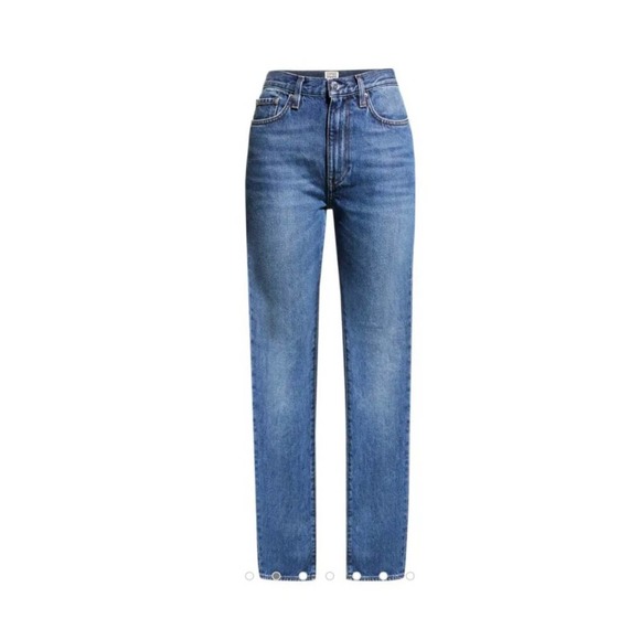 Toteme Denim - Toteme Straight Leg Low Rise Cropped Jean in Mid Blue Wash 26 $240 NWT